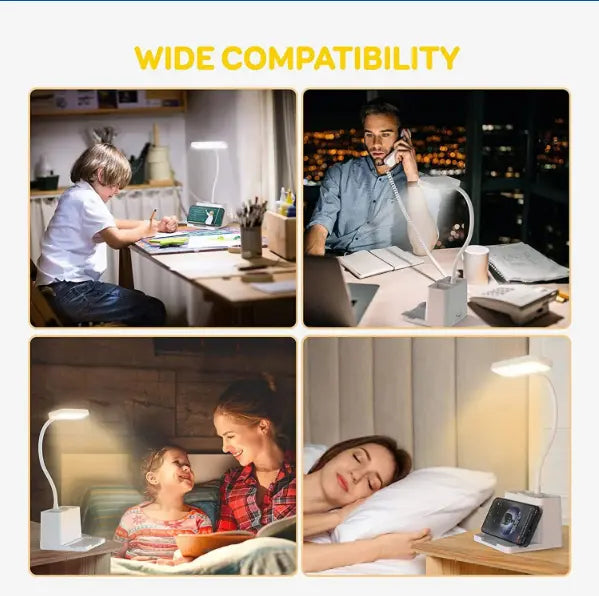 Dimmable LED Desk Light Touch Sensor Table Bedside Reading Lamp USB Rechargeable
