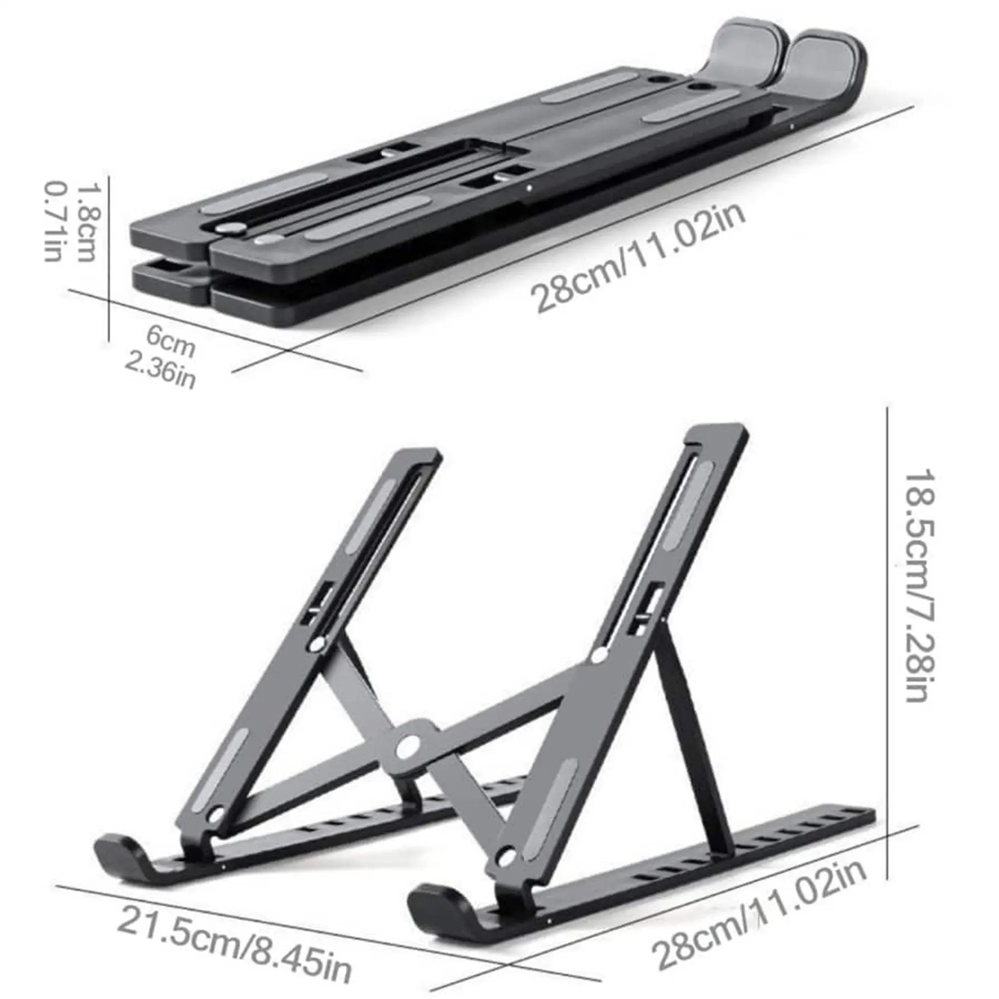 Adjustable Foldable Heat-Dissipating Plastic Laptop Stand, Computer Stand for Laptop, Portable Desktop Laptop Holder Accessory #GLOBAL PICKS